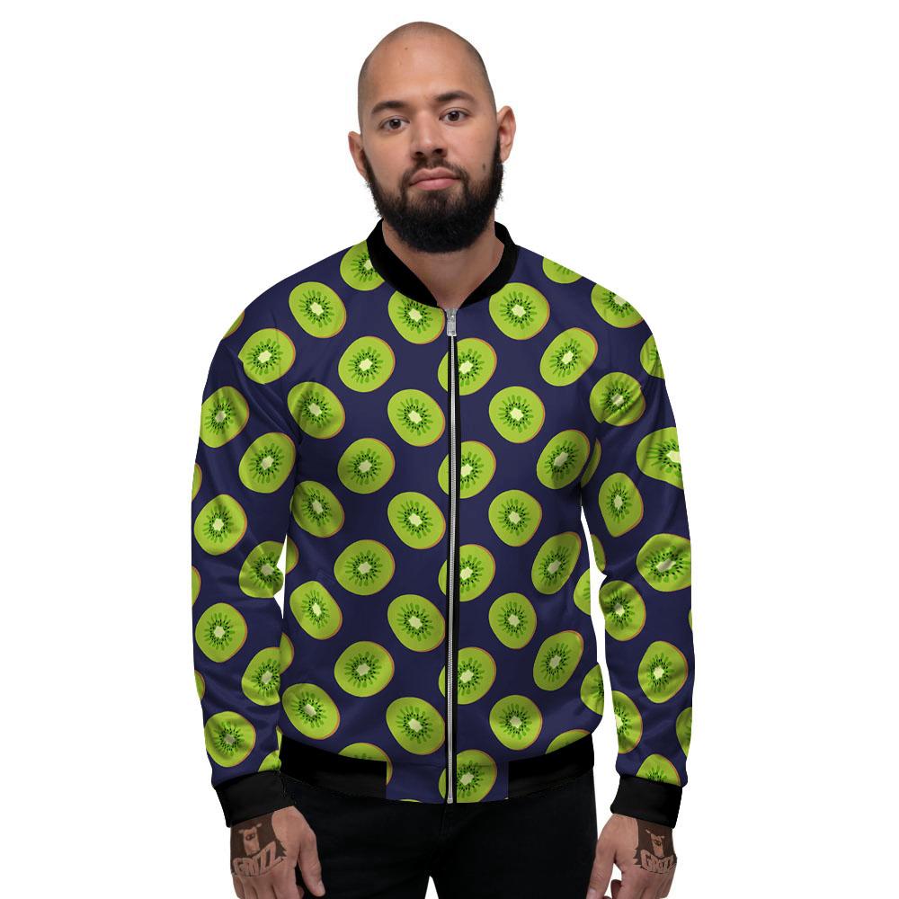 Slices Kiwi Print Pattern Men's Bomber Jacket-grizzshop
