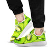 Slices Kiwi Print White Athletic Shoes-grizzshop