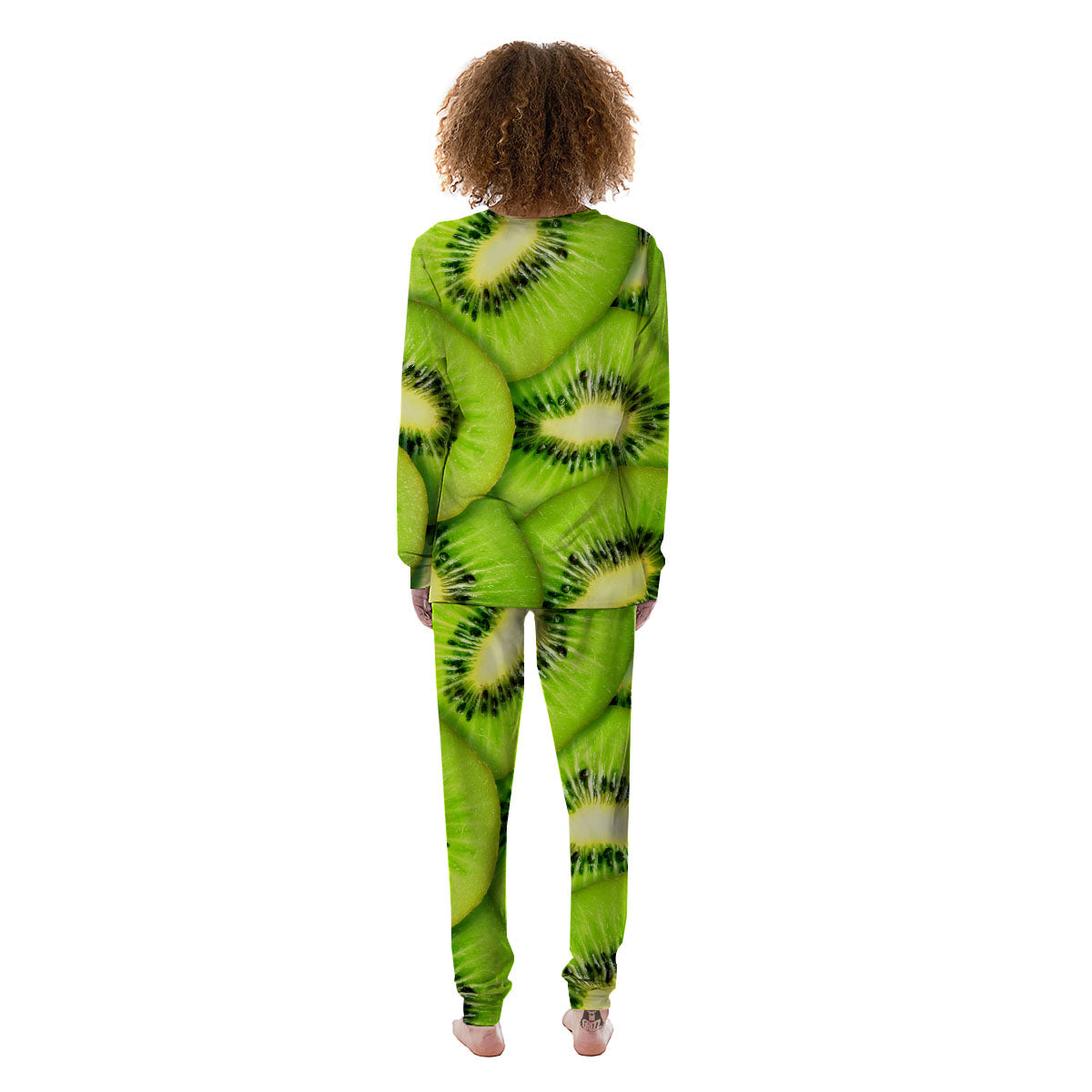 Slices Kiwi Print Women's Pajamas-grizzshop
