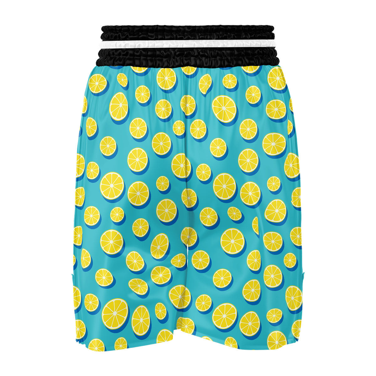 Slices Lemon Print Pattern Boxing Shorts-grizzshop