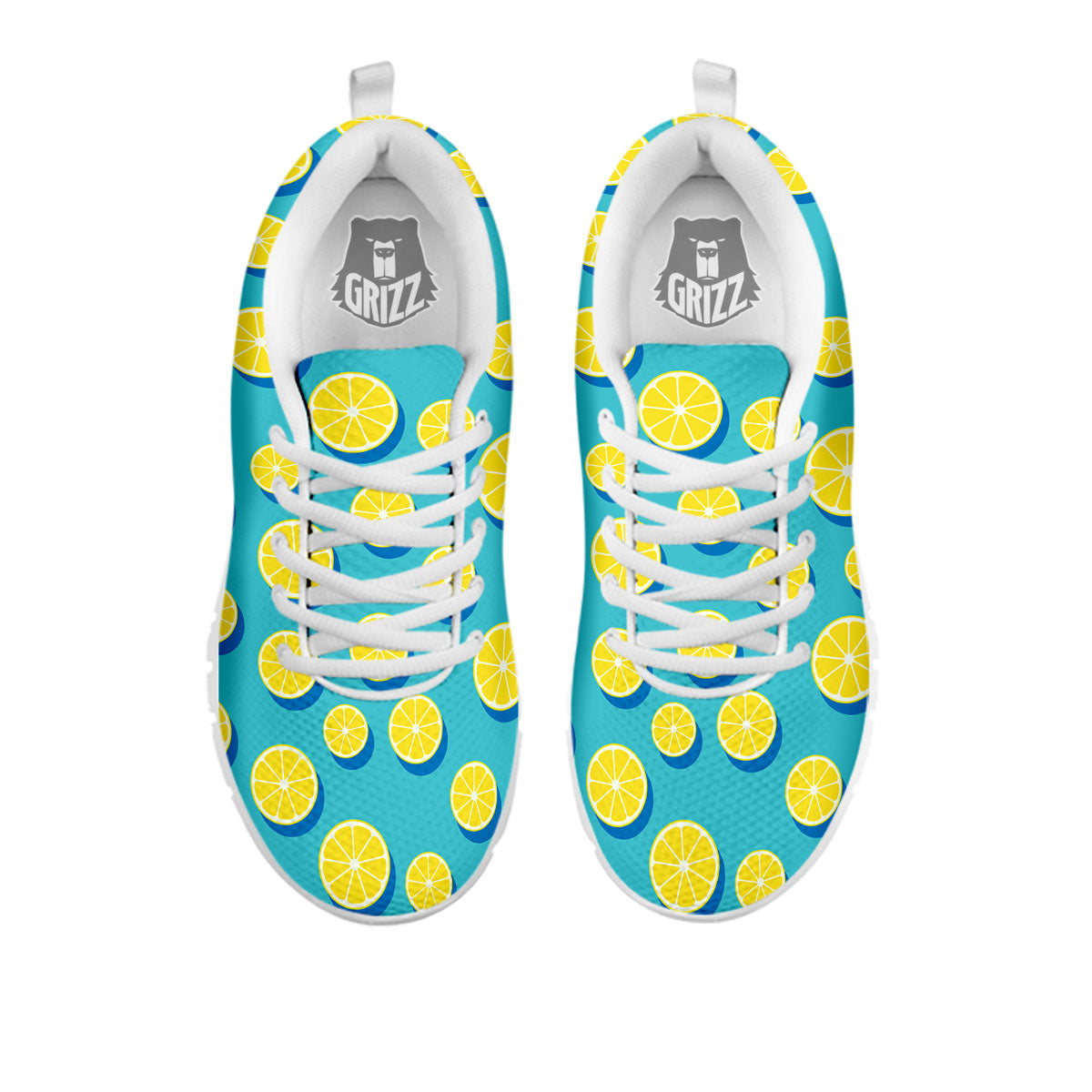 Slices Lemon Print Pattern White Sneaker-grizzshop