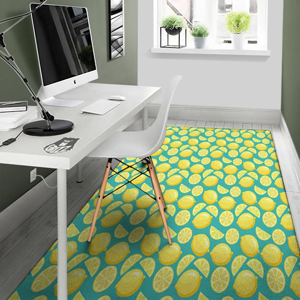 Slices Lime Print Pattern Floor Mat-grizzshop