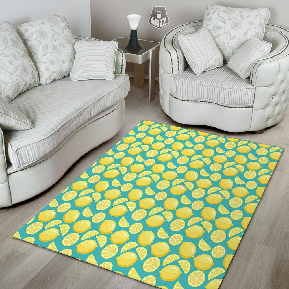 Slices Lime Print Pattern Floor Mat-grizzshop