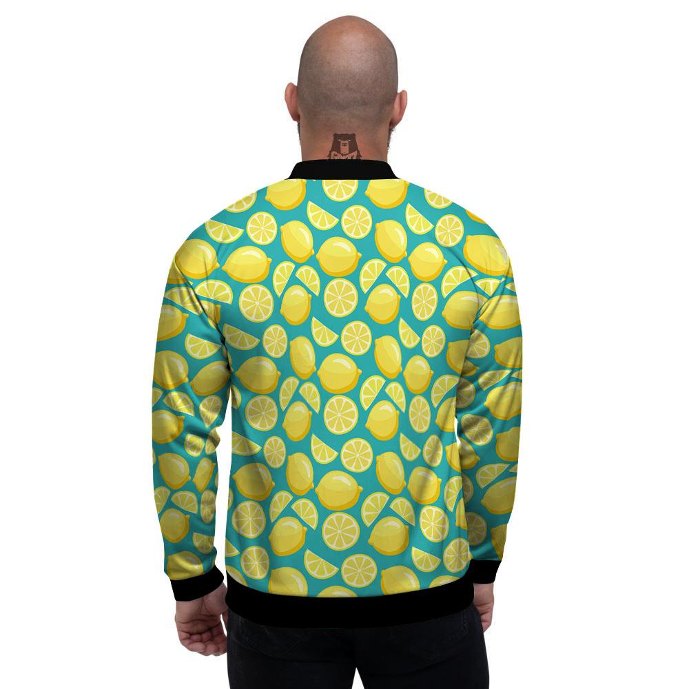 Slices Lime Print Pattern Men's Bomber Jacket-grizzshop