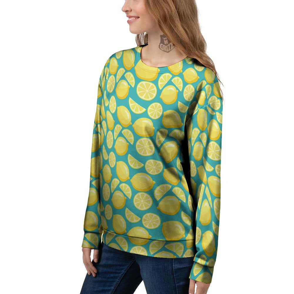 Slices Lime Print Pattern Women's Sweatshirt-grizzshop
