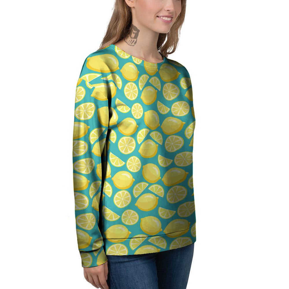 Slices Lime Print Pattern Women's Sweatshirt-grizzshop