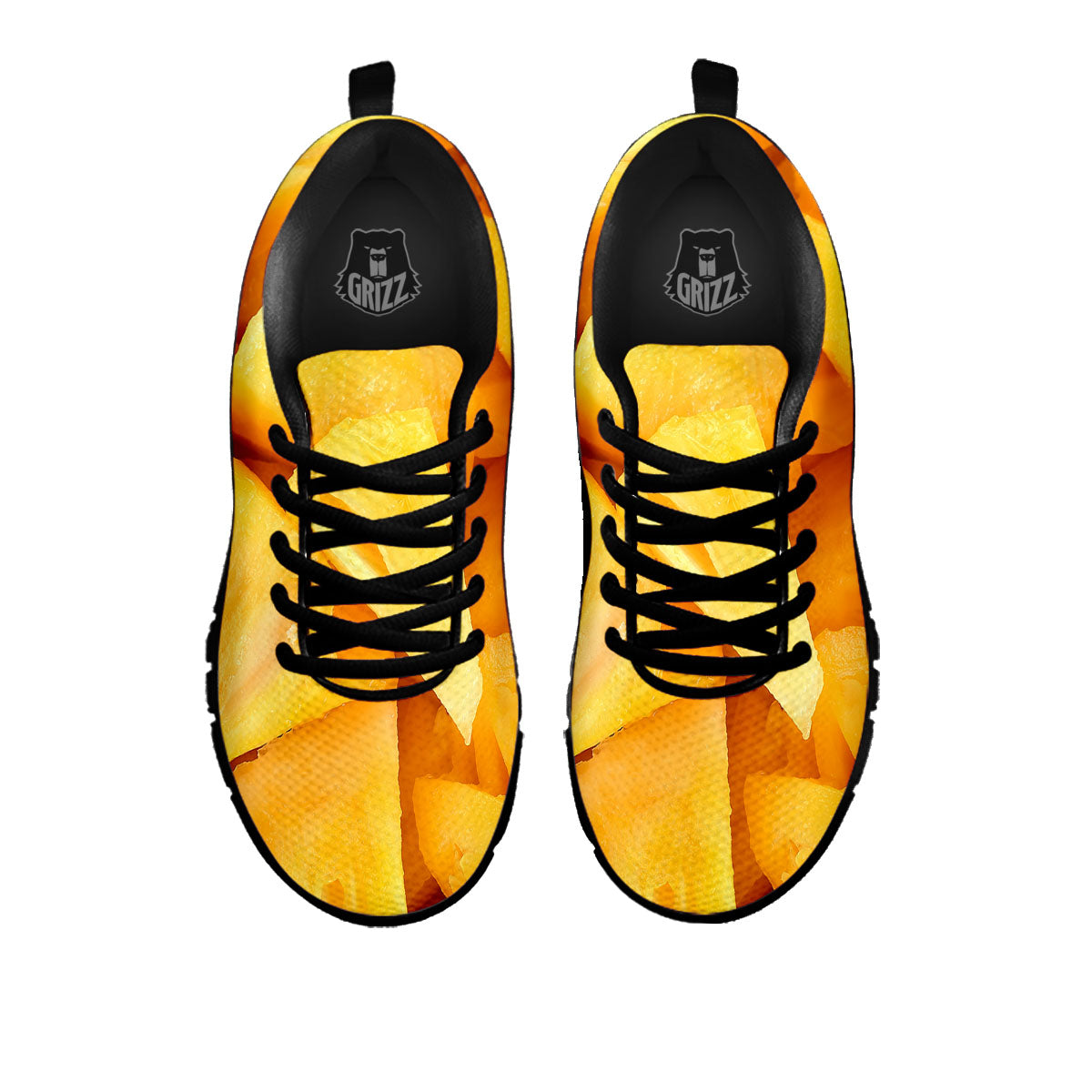Slices Pineapple Print Black Sneaker-grizzshop