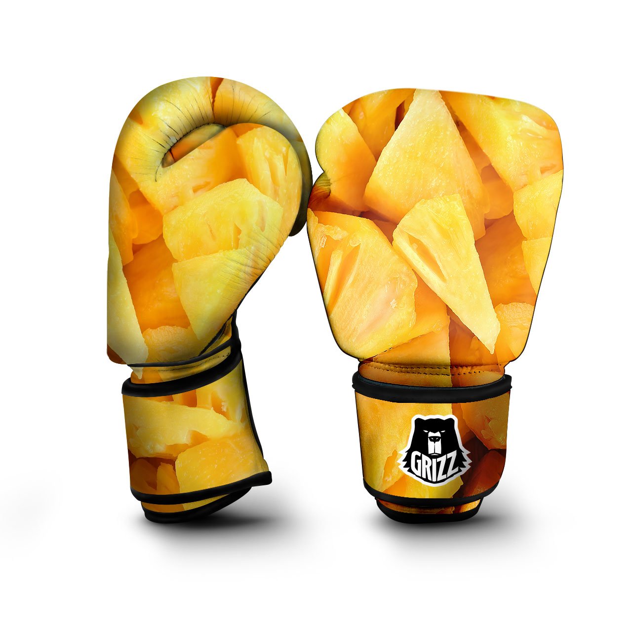 Slices Pineapple Print Boxing Gloves-grizzshop