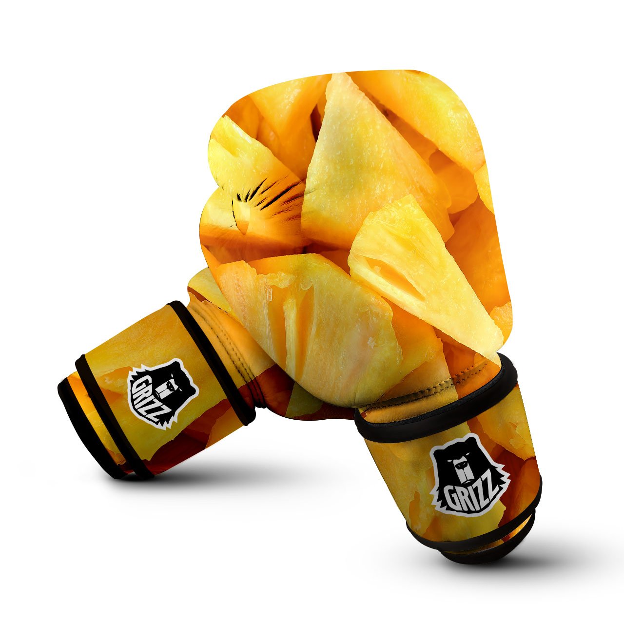 Slices Pineapple Print Boxing Gloves-grizzshop