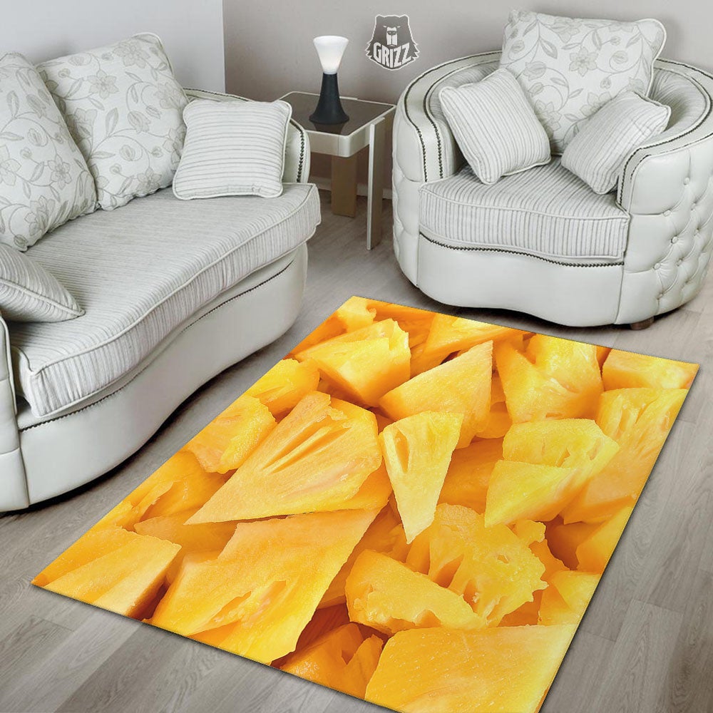 Slices Pineapple Print Floor Mat-grizzshop