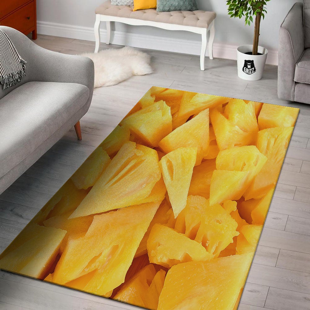 Slices Pineapple Print Floor Mat-grizzshop