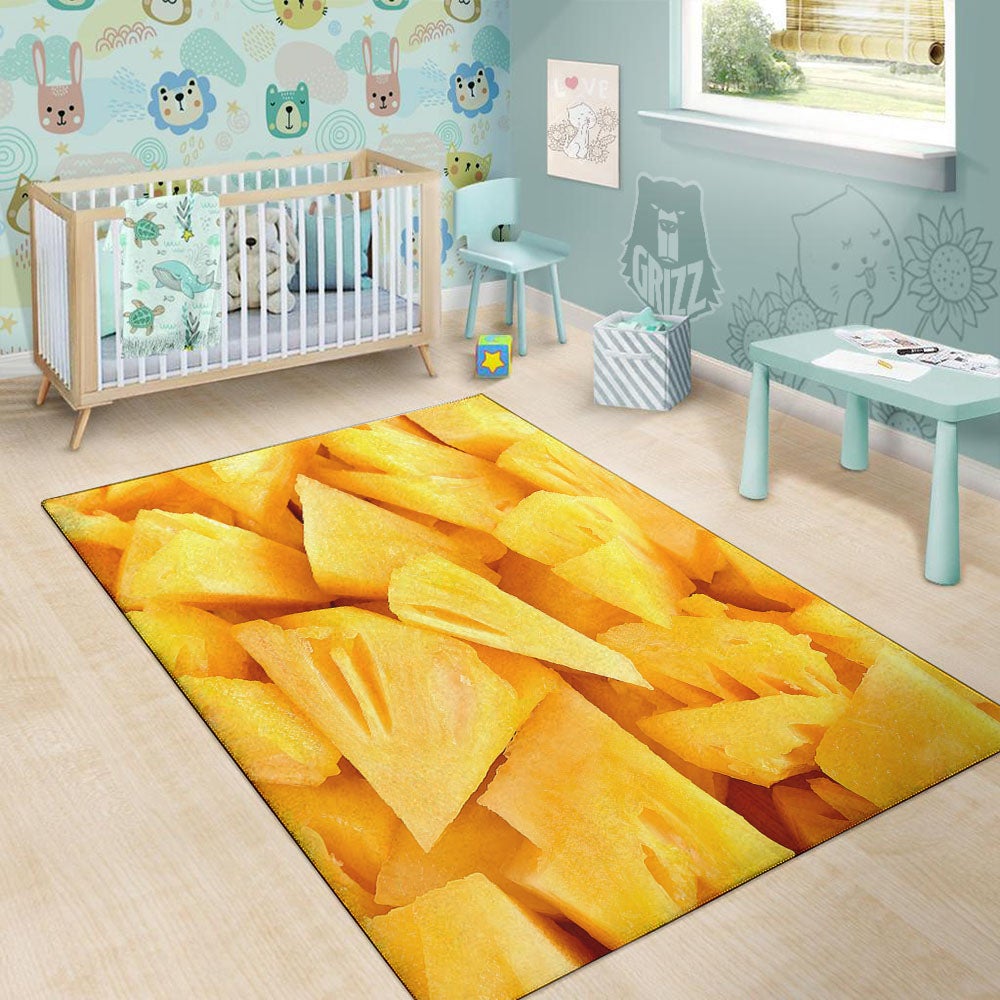 Slices Pineapple Print Floor Mat-grizzshop