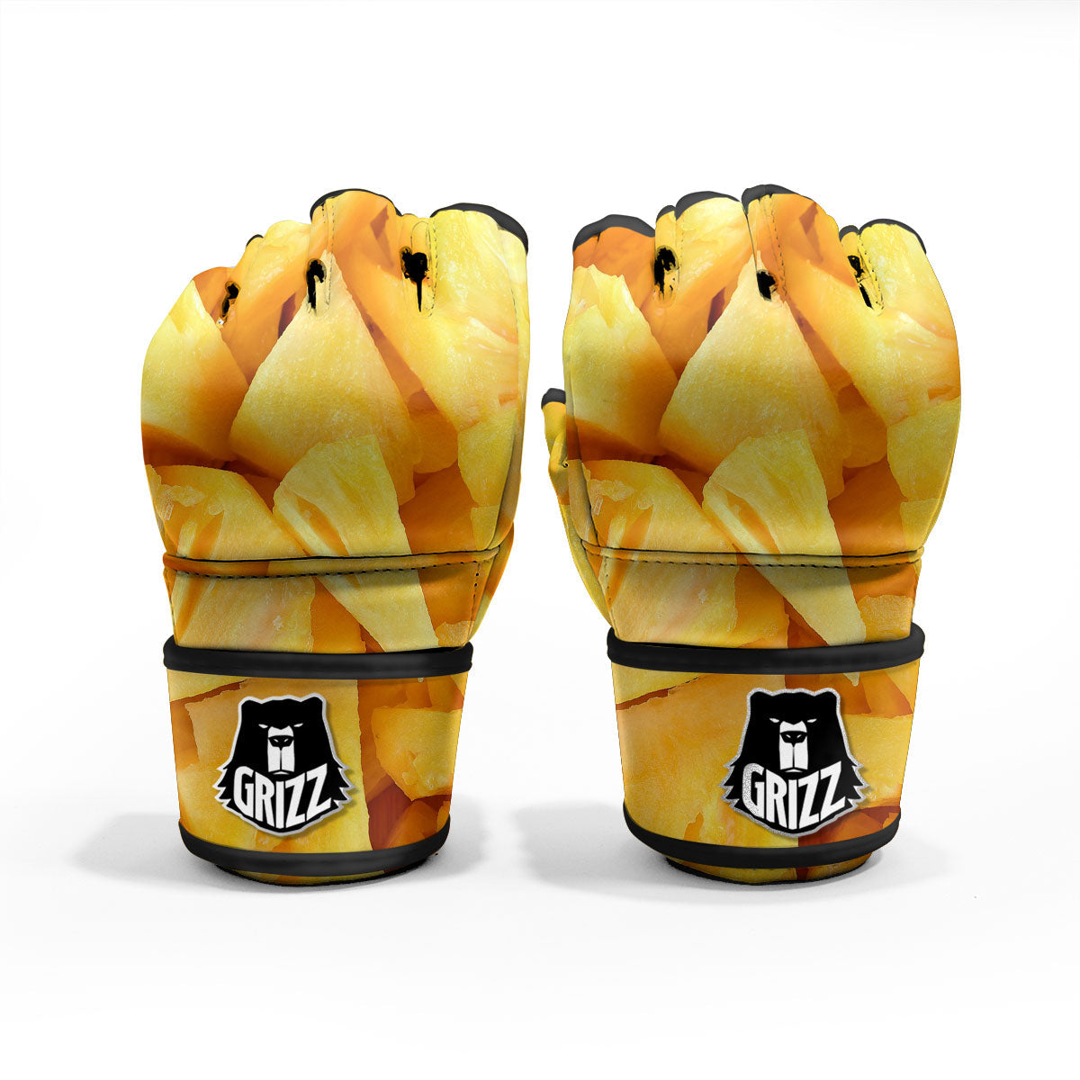Slices Pineapple Print MMA Gloves-grizzshop