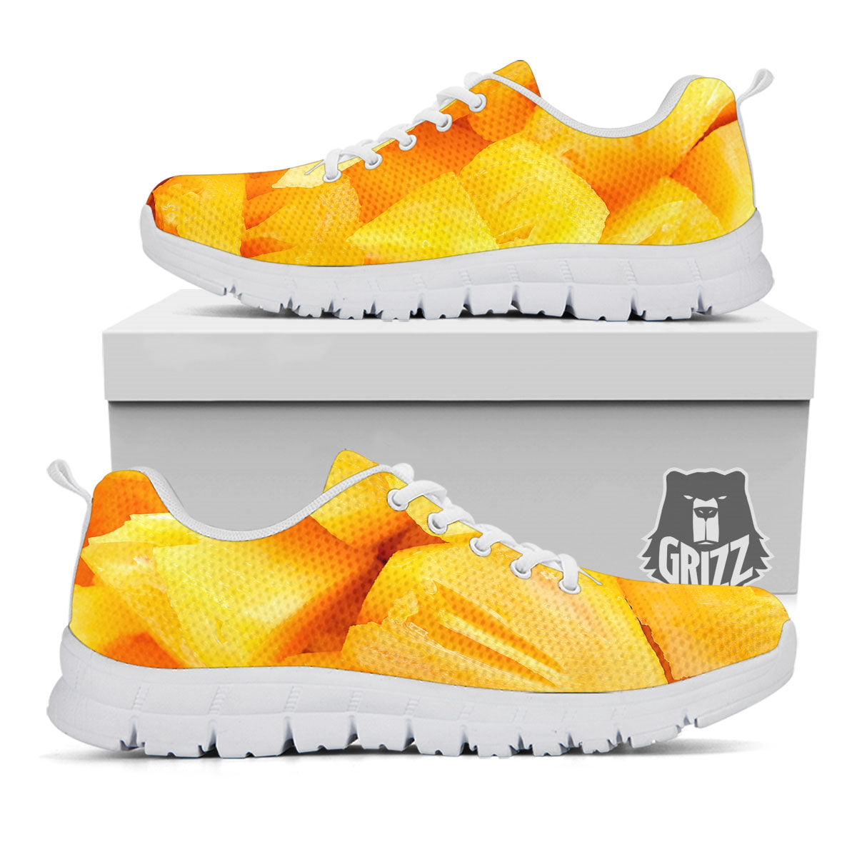 Slices Pineapple Print White Sneaker-grizzshop
