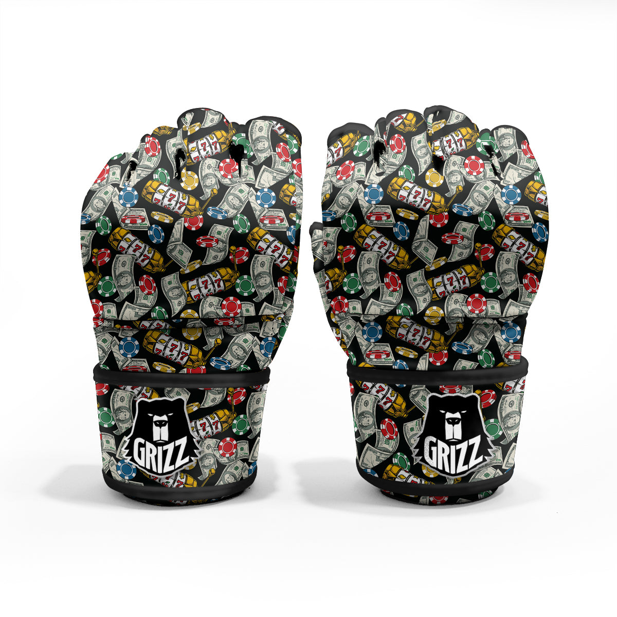 Slot Machines Casino Print Pattern MMA Gloves-grizzshop