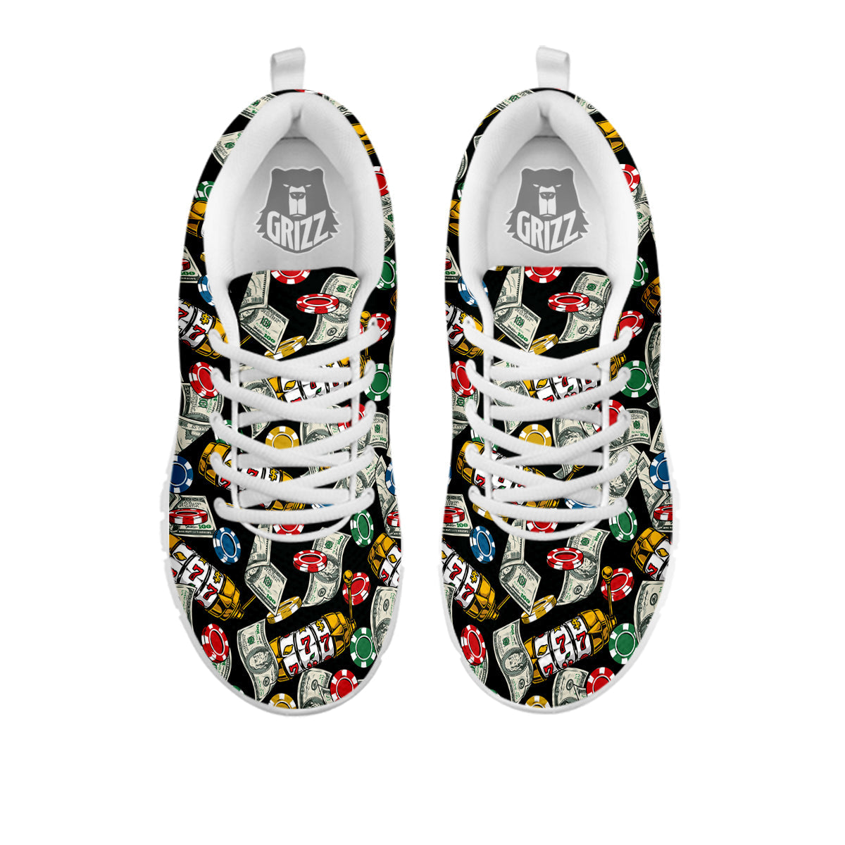 Slot Machines Casino Print Pattern White Sneaker-grizzshop