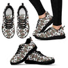 Sloth Bamboo Pattern Print Black Sneaker Shoes For Men Women-grizzshop