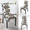 Sloth Bamboo Pattern Print Chair Cover-grizzshop