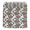 Sloth Bamboo Pattern Print Duvet Cover Bedding Set-grizzshop