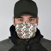 Sloth Bamboo Pattern Print Face Mask-grizzshop