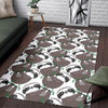 Sloth Bamboo Pattern Print Floor Mat-grizzshop