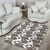 Sloth Bamboo Pattern Print Floor Mat-grizzshop