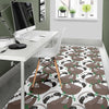 Sloth Bamboo Pattern Print Floor Mat-grizzshop