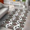 Sloth Bamboo Pattern Print Floor Mat-grizzshop