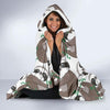 Sloth Bamboo Pattern Print Hooded Blanket-grizzshop