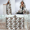 Sloth Bamboo Pattern Print Hooded Blanket-grizzshop