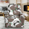 Sloth Bamboo Pattern Print Recliner Cover-grizzshop