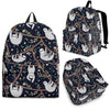 Sloth Floral Pattern Print Premium Backpack-grizzshop