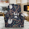 Sloth Floral Pattern Print Recliner Cover-grizzshop