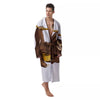 Sloth Happy Print Men's Robe-grizzshop