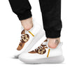 Sloth Happy Print White Athletic Shoes-grizzshop