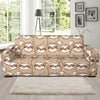 Sloth Pattern Print Sofa Covers-grizzshop