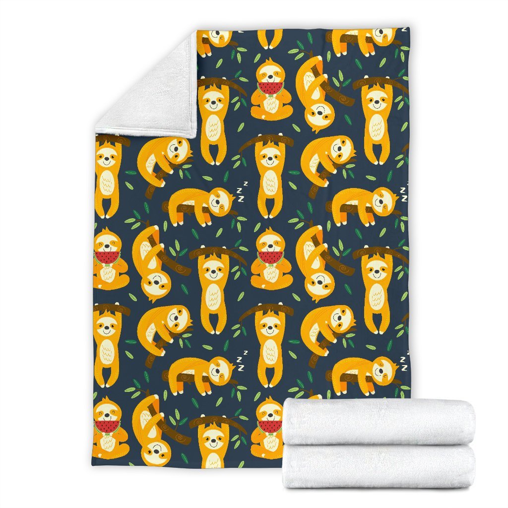 Sloth Print Pattern Blanket-grizzshop