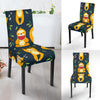 Sloth Print Pattern Chair Cover-grizzshop