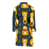 Sloth Print Pattern Men Long Robe-grizzshop