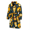 Sloth Print Pattern Men Long Robe-grizzshop