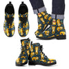 Sloth Print Pattern Men Women Leather Boots-grizzshop