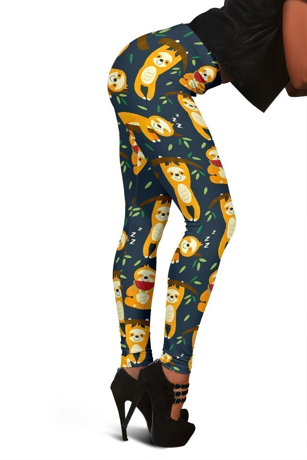 Sloth Print Pattern Women Leggings-grizzshop