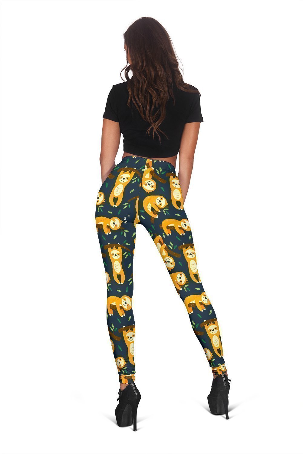 Sloth Print Pattern Women Leggings-grizzshop