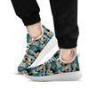 Sloth Tropical Print Pattern White Athletic Shoes-grizzshop