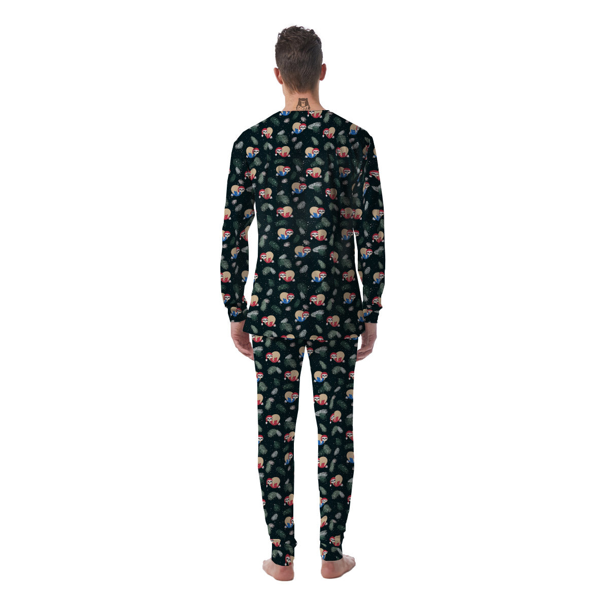 Sloths Sleeping Christmas Print Pattern Men's Pajamas-grizzshop