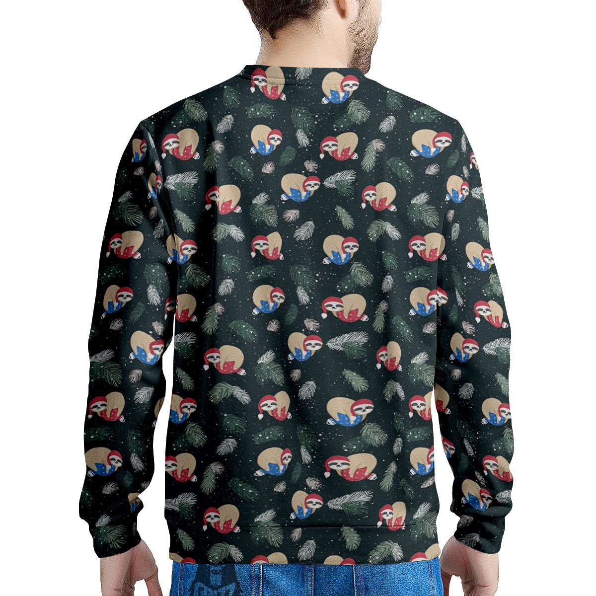 Sloths Sleeping Christmas Print Pattern Men's Sweatshirt-grizzshop
