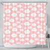 Smile Cloud Pattern Print Bathroom Shower Curtain-grizzshop