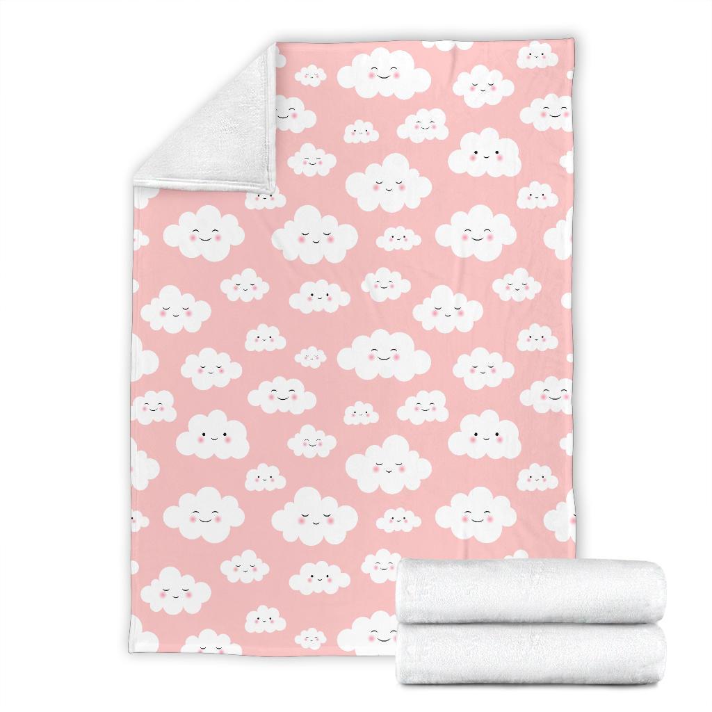 Smile Cloud Pattern Print Blanket-grizzshop