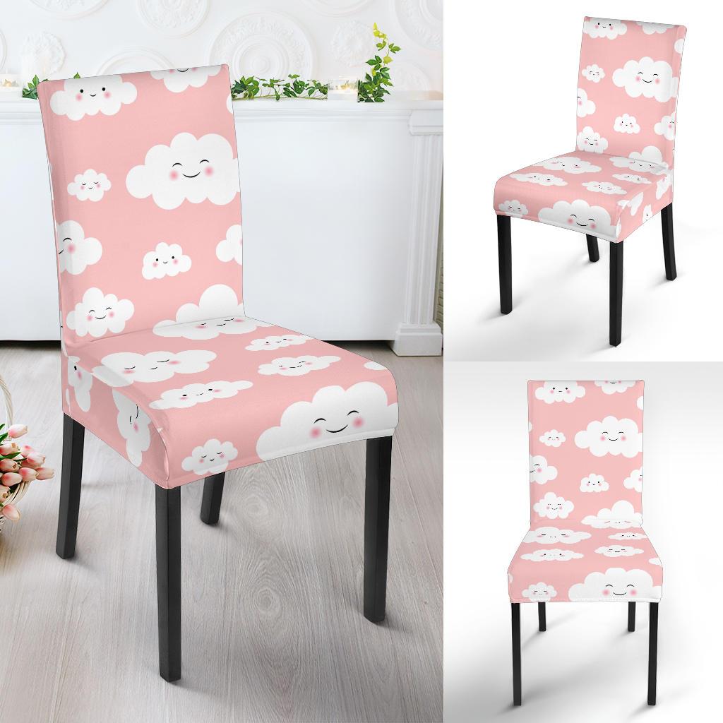 Smile Cloud Pattern Print Chair Cover-grizzshop