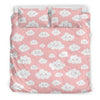 Smile Cloud Pattern Print Duvet Cover Bedding Set-grizzshop